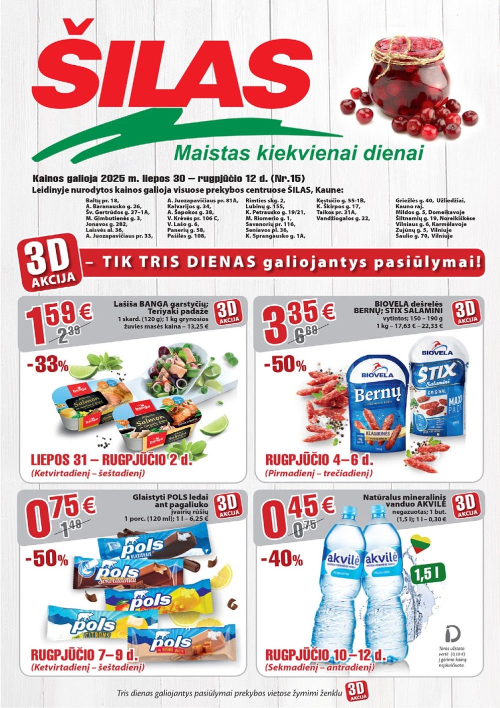 ŠILAS - Leidinys Nr.15 (2025 07 30 - 2025 08 12)