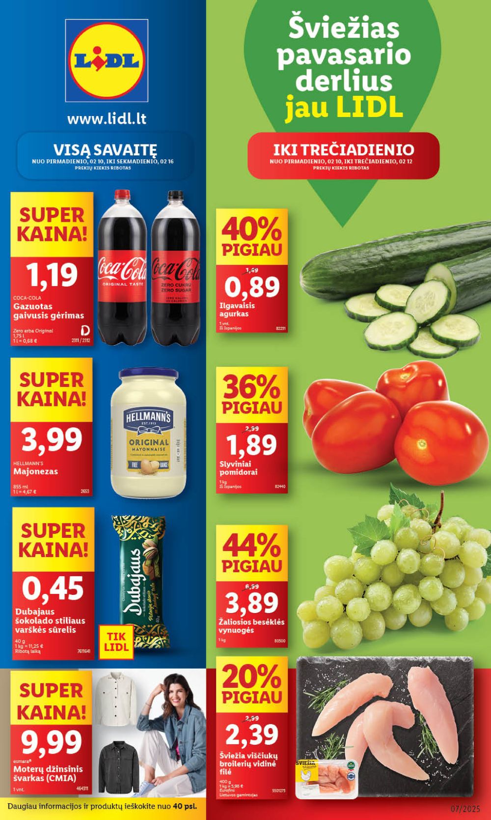 LIDL - Maisto prekių pasiūlymai (2025 02 10 - 2025 02 16)