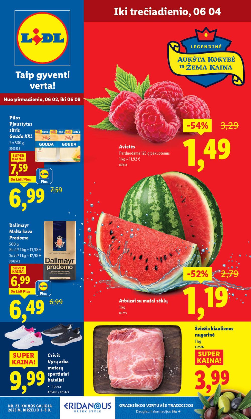 LIDL - Maisto prekių pasiūlymai (2025 06 02 - 2025 06 08)