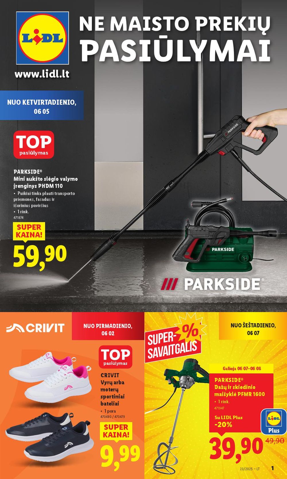 LIDL - Ne maisto prekių pasiūlymai (2025 06 02 - 2025 06 08)