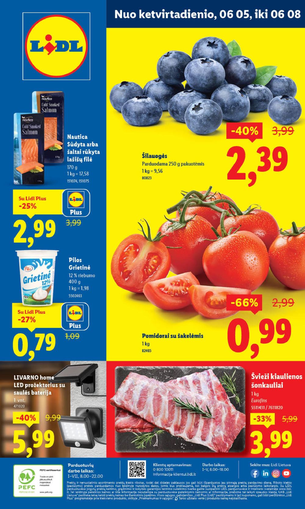 LIDL - Maisto prekių pasiūlymai (2025 06 05 - 2025 06 08)