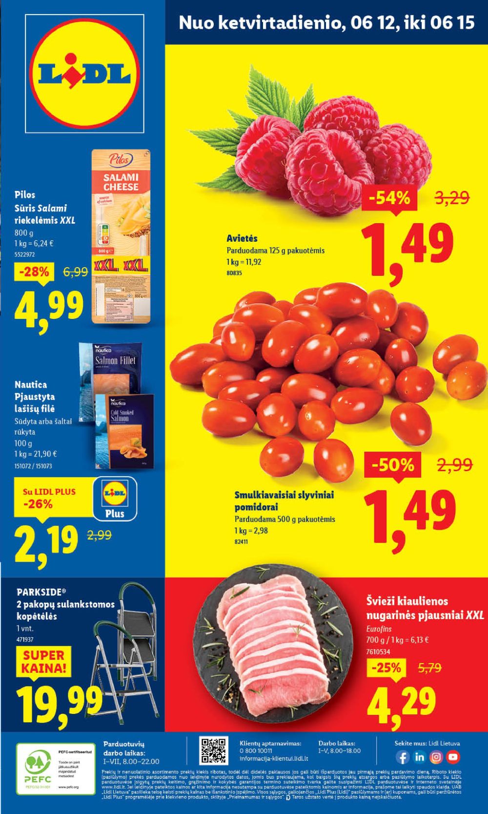 LIDL - Maisto prekių pasiūlymai (2025 06 12 - 2025 06 15)