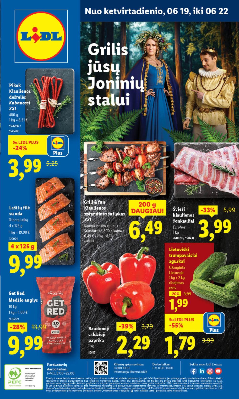 LIDL - Maisto prekių pasiūlymai (2025 06 19 - 2025 06 22)