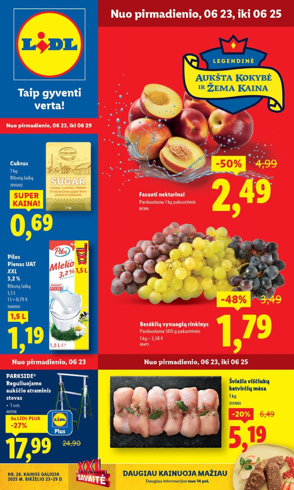 LIDL - Maisto prekių pasiūlymai (2025 06 23 - 2025 06 29)
