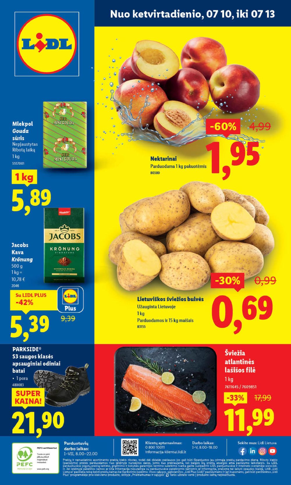 LIDL - Maisto prekių pasiūlymai (2025 07 10 - 2025 07 13)
