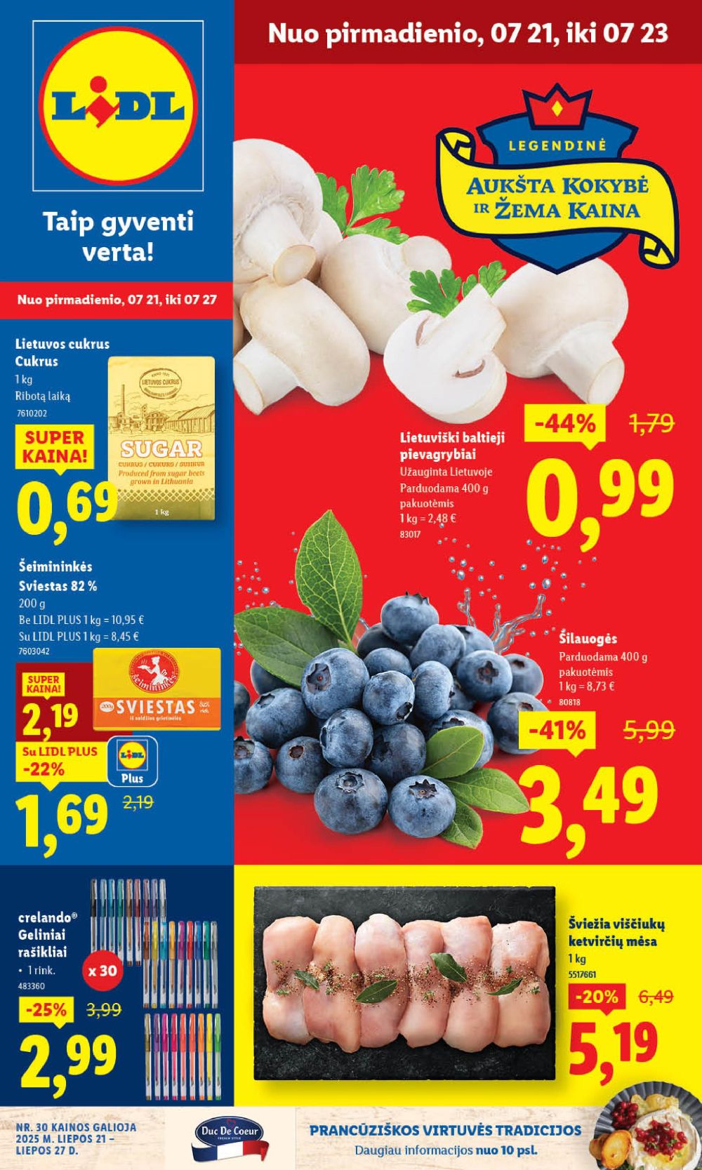 LIDL - Maisto prekių pasiūlymai (2025 07 21 - 2025 07 27)