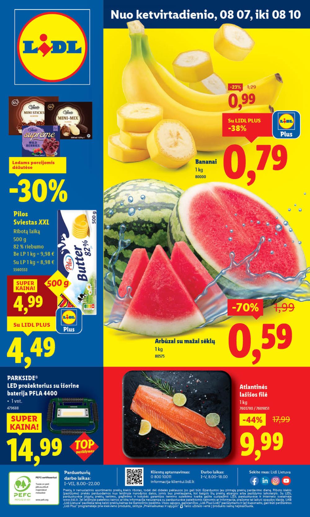 LIDL - Maisto prekių pasiūlymai (2025 08 07 - 2025 08 10)