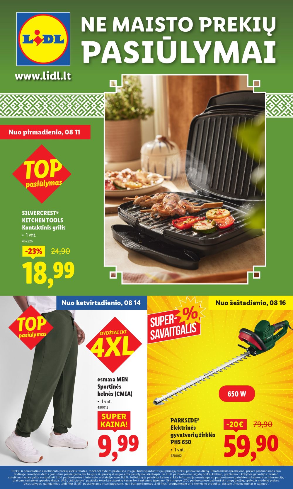 LIDL - Ne maisto prekių pasiūlymai (2025 08 11 - 2025 08 17)