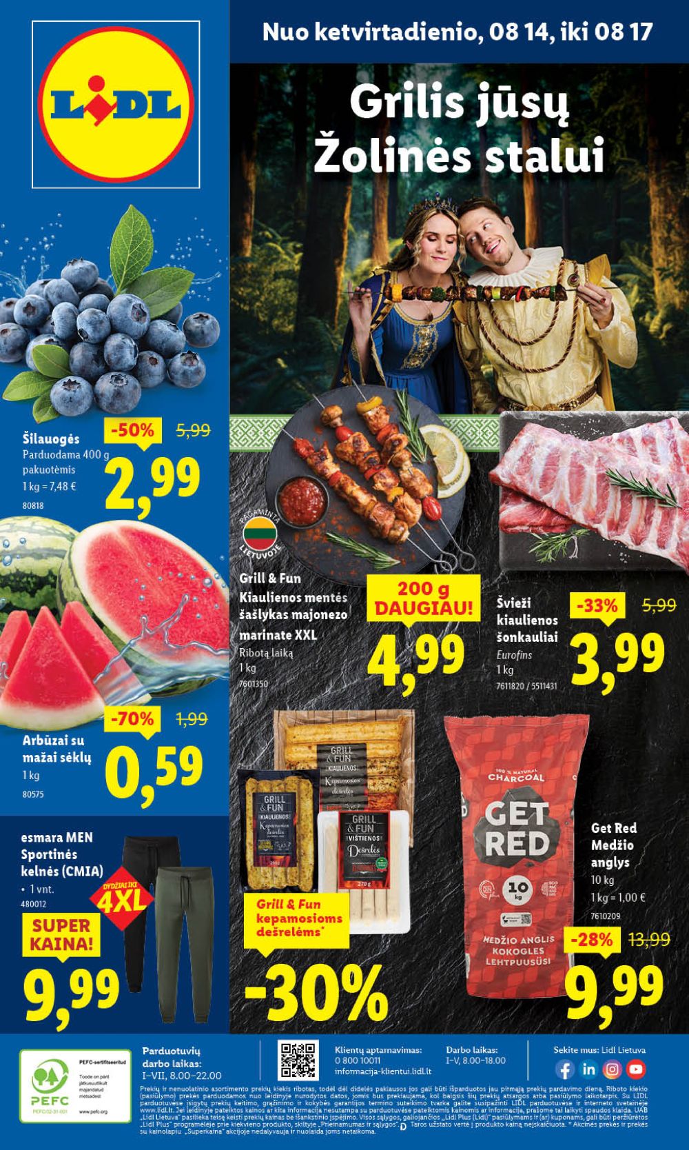LIDL - Maisto prekių pasiūlymai (2025 08 14 - 2025 08 17)