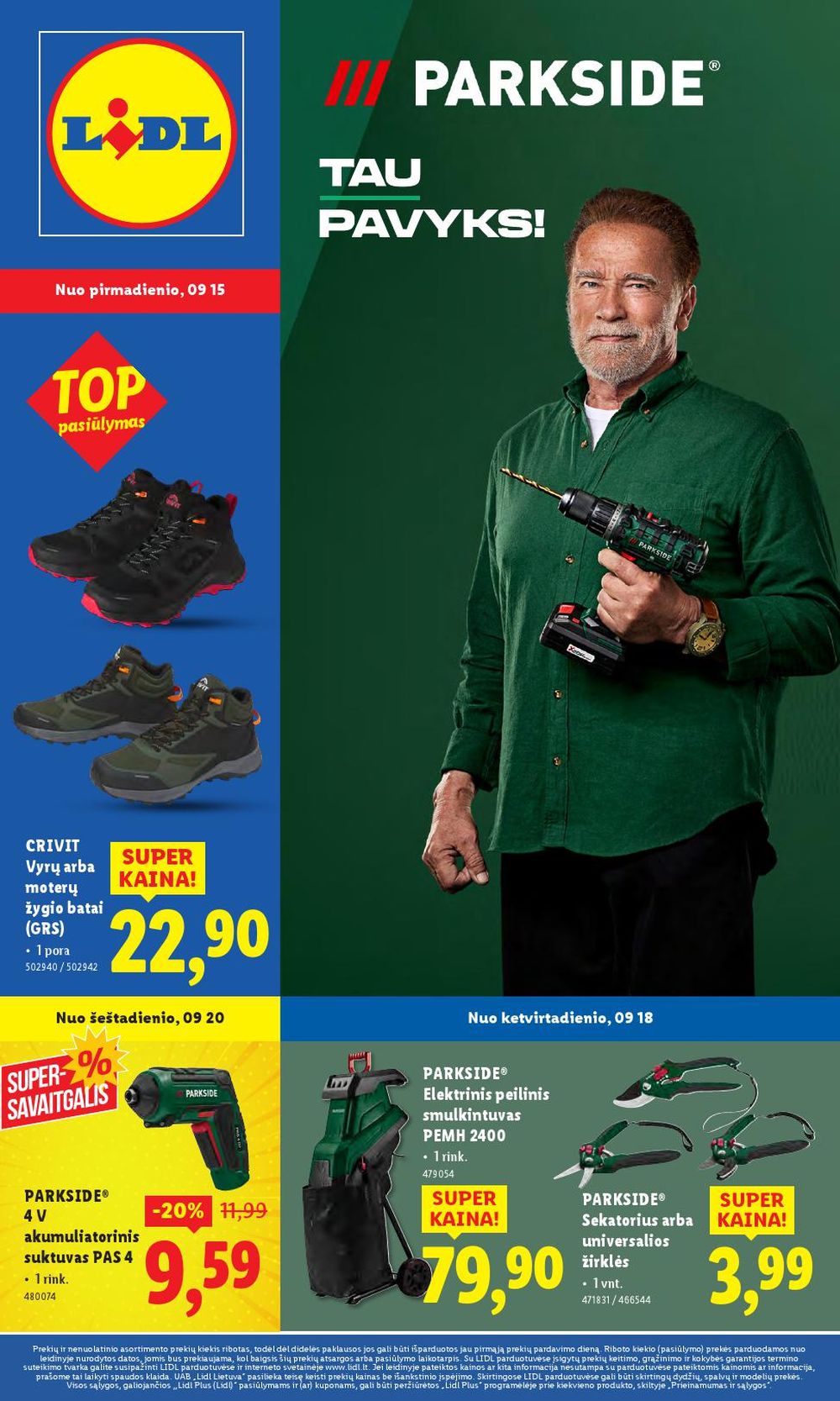 LIDL - Ne maisto prekių pasiūlymai (2025 09 15 - 2025 09 21)