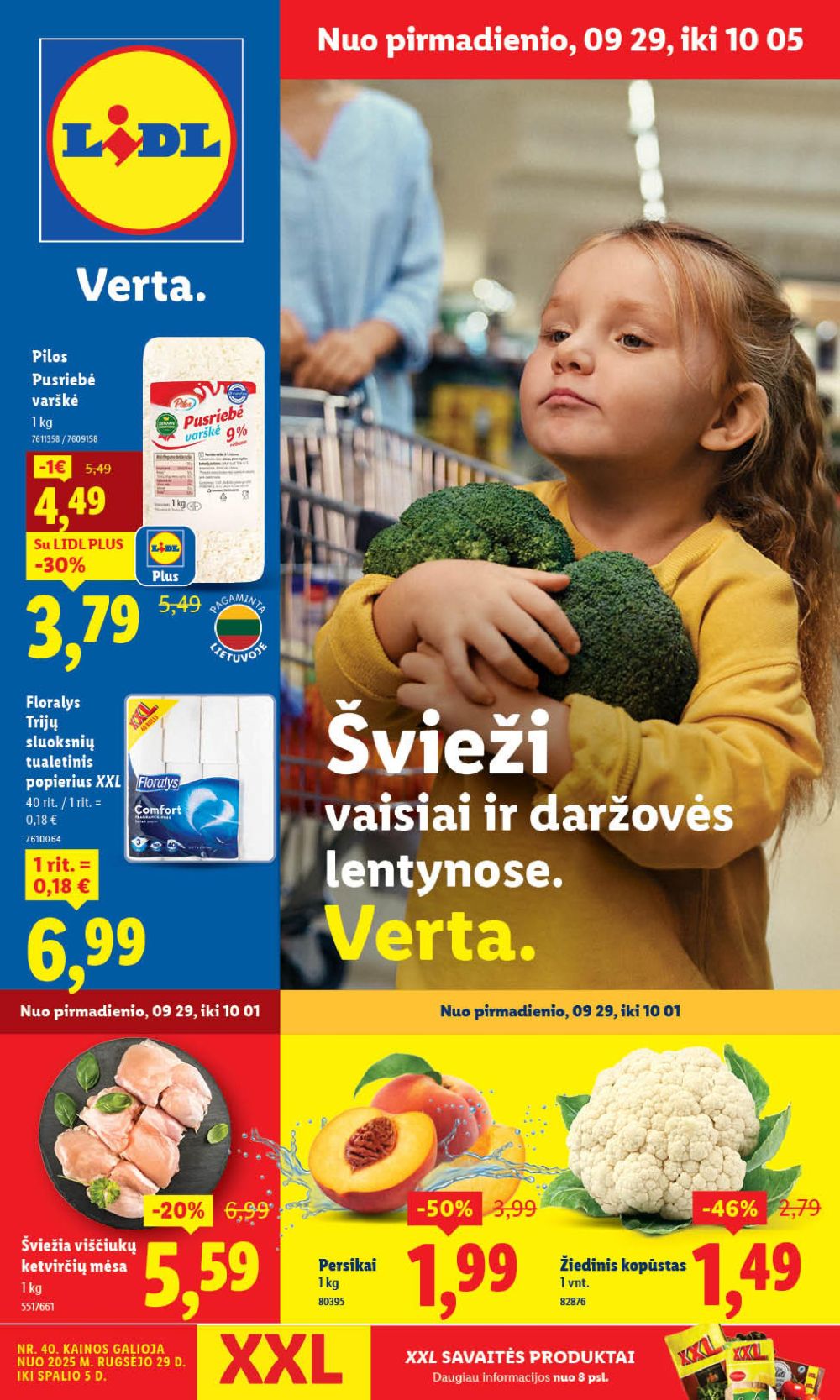 LIDL - Maisto prekių pasiūlymai (2025 09 29 - 2025 10 05)