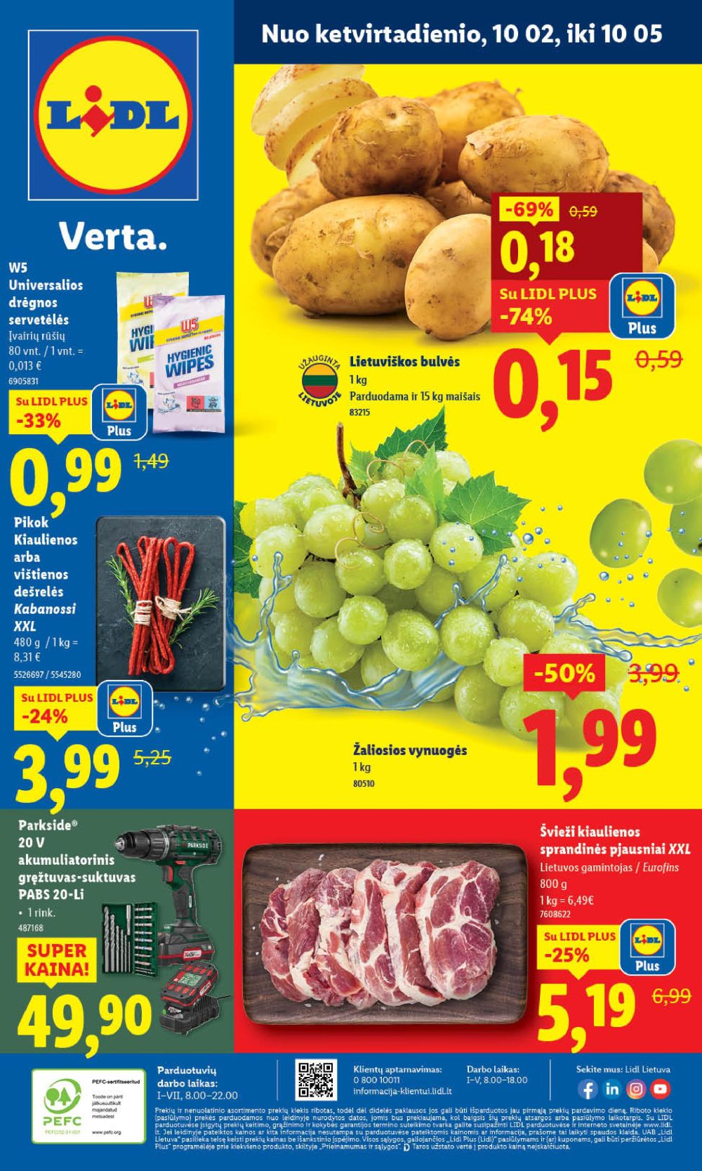 LIDL - Maisto prekių pasiūlymai (2025 10 02 - 2025 10 05)