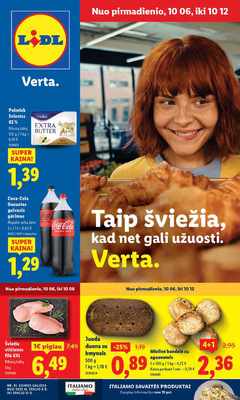LIDL - Maisto prekių pasiūlymai (2025 10 06 - 2025 10 12)