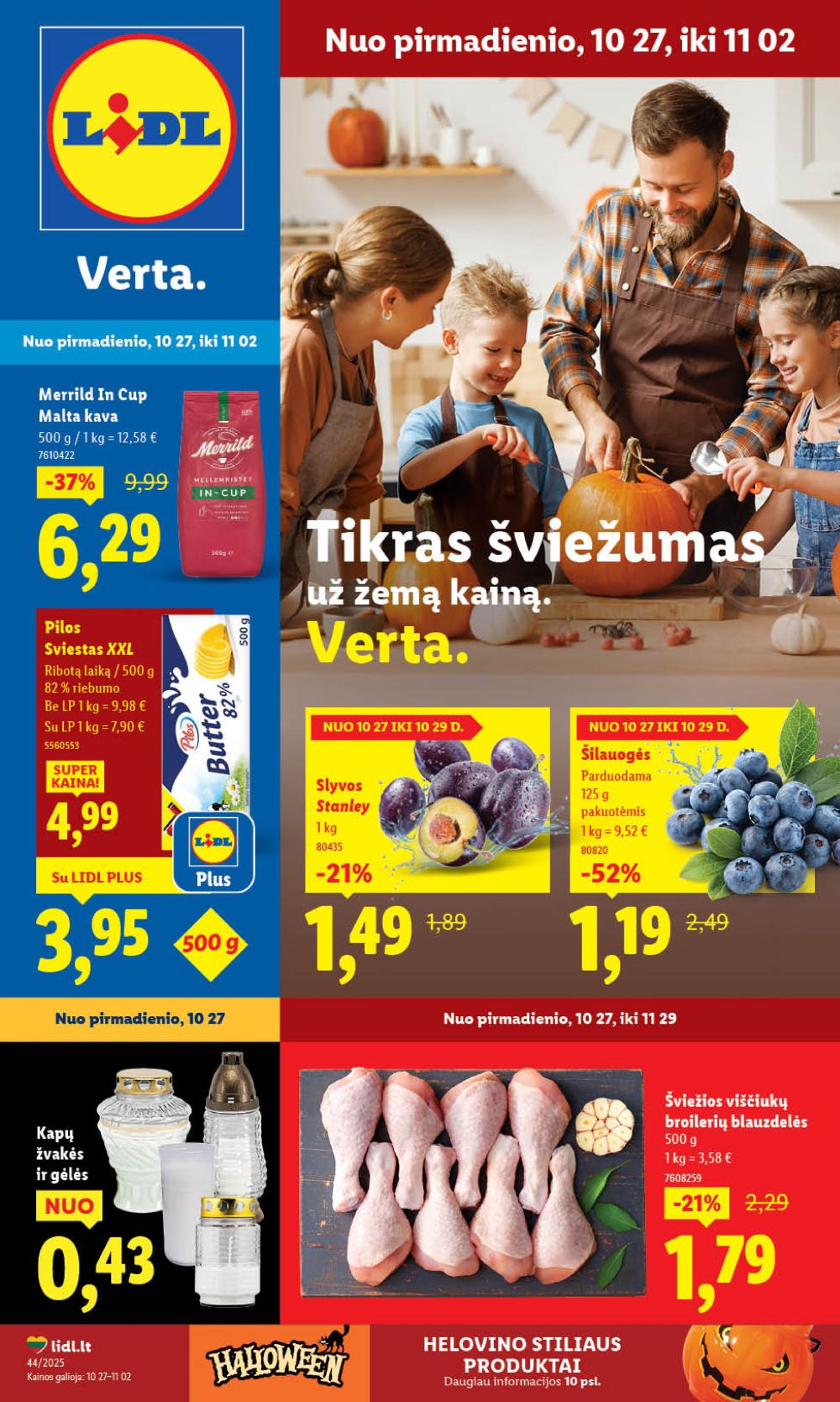 LIDL - Maisto prekių pasiūlymai (2025 10 27 - 2025 11 02)