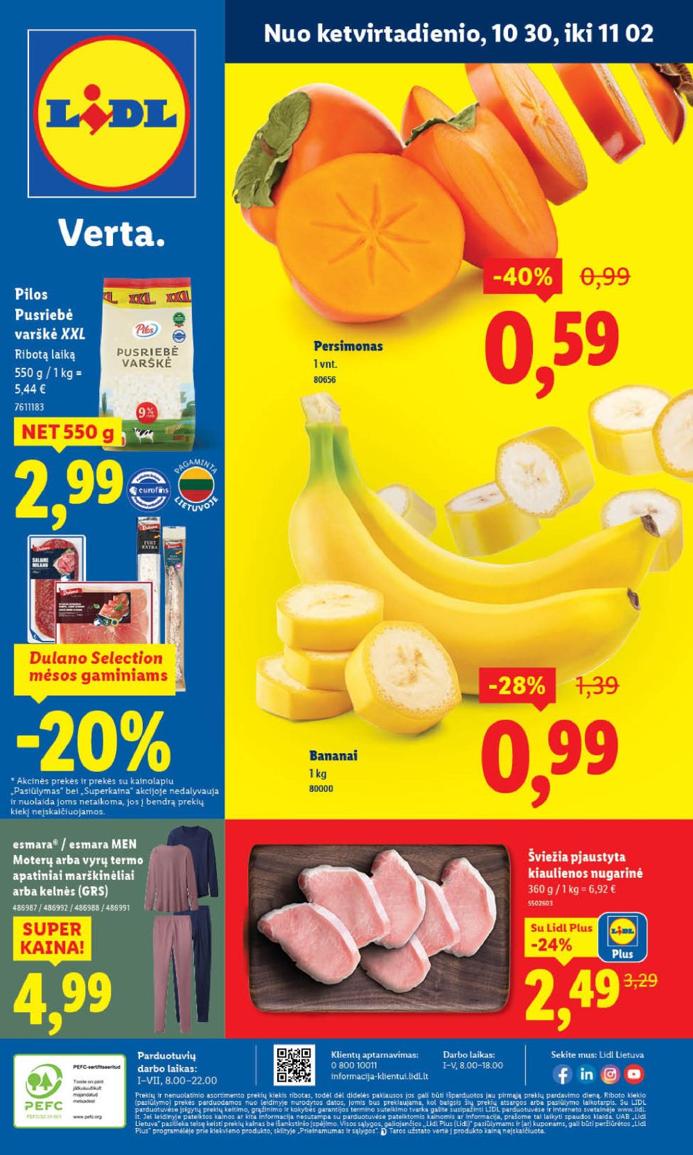 LIDL - Maisto prekių pasiūlymai (2025 10 30 - 2025 11 02)