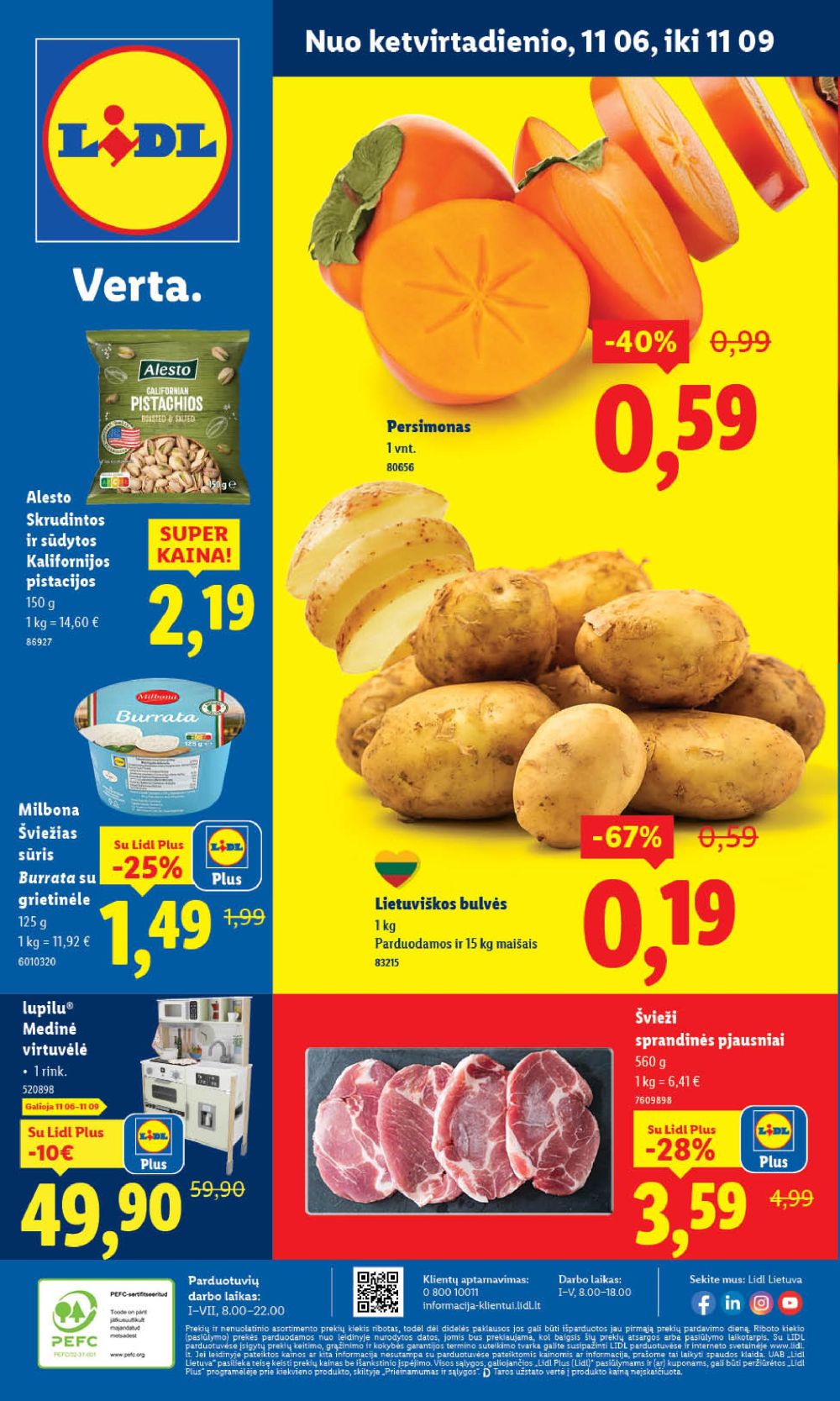 LIDL - Maisto prekių pasiūlymai (2025 11 06 - 2025 11 09)