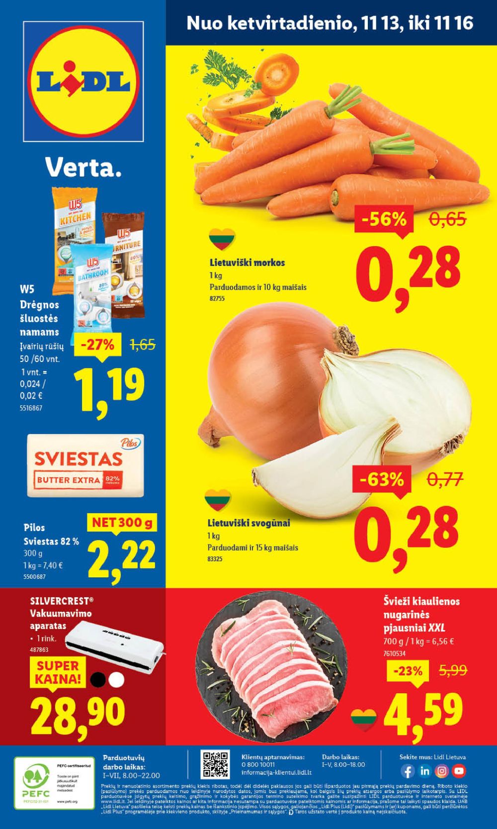 LIDL - Maisto prekių pasiūlymai (2025 11 13 - 2025 11 16)