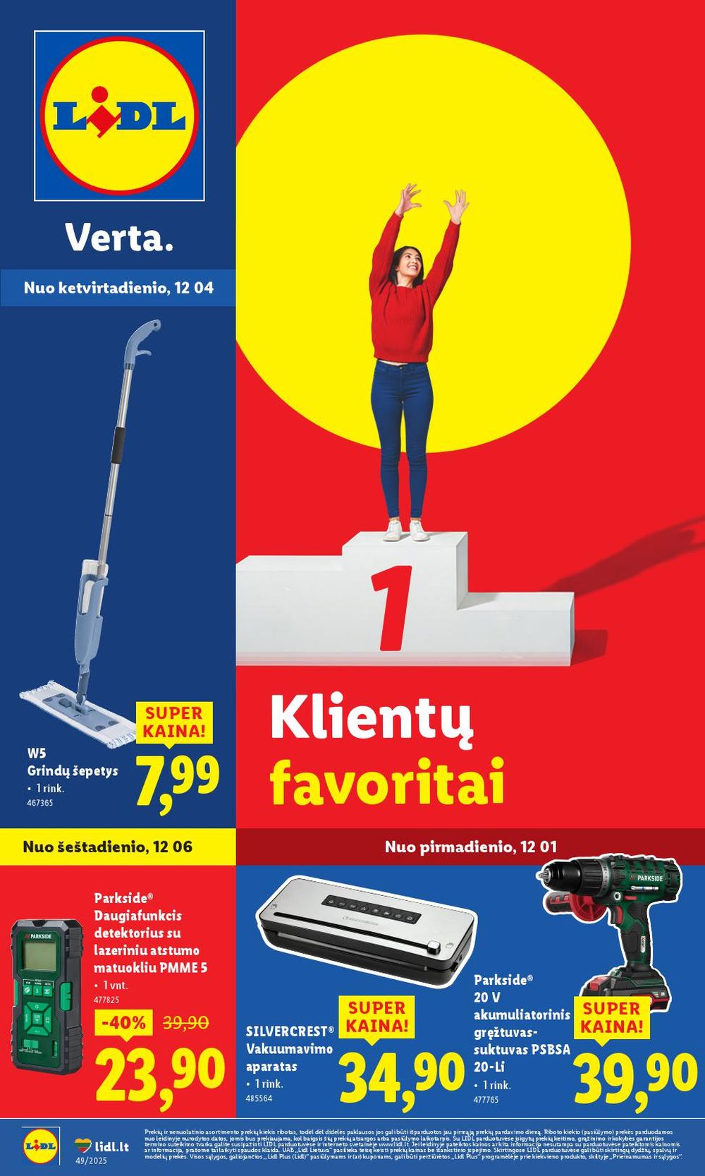 LIDL - Ne maisto prekių pasiūlymai (2025 12 01 - 2025 12 07)