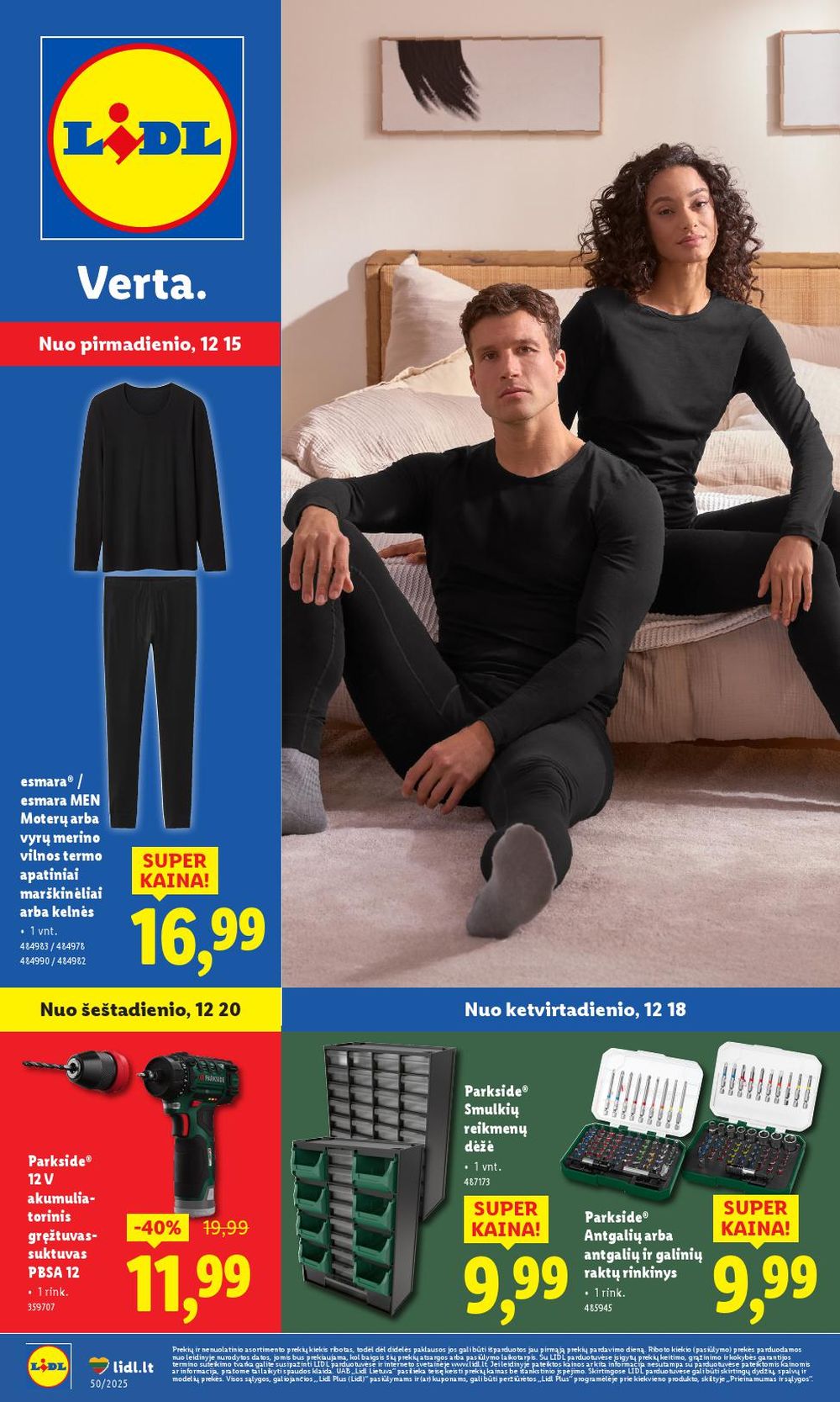 LIDL - Ne maisto prekių pasiūlymai (2025 12 15 - 2025 12 21)