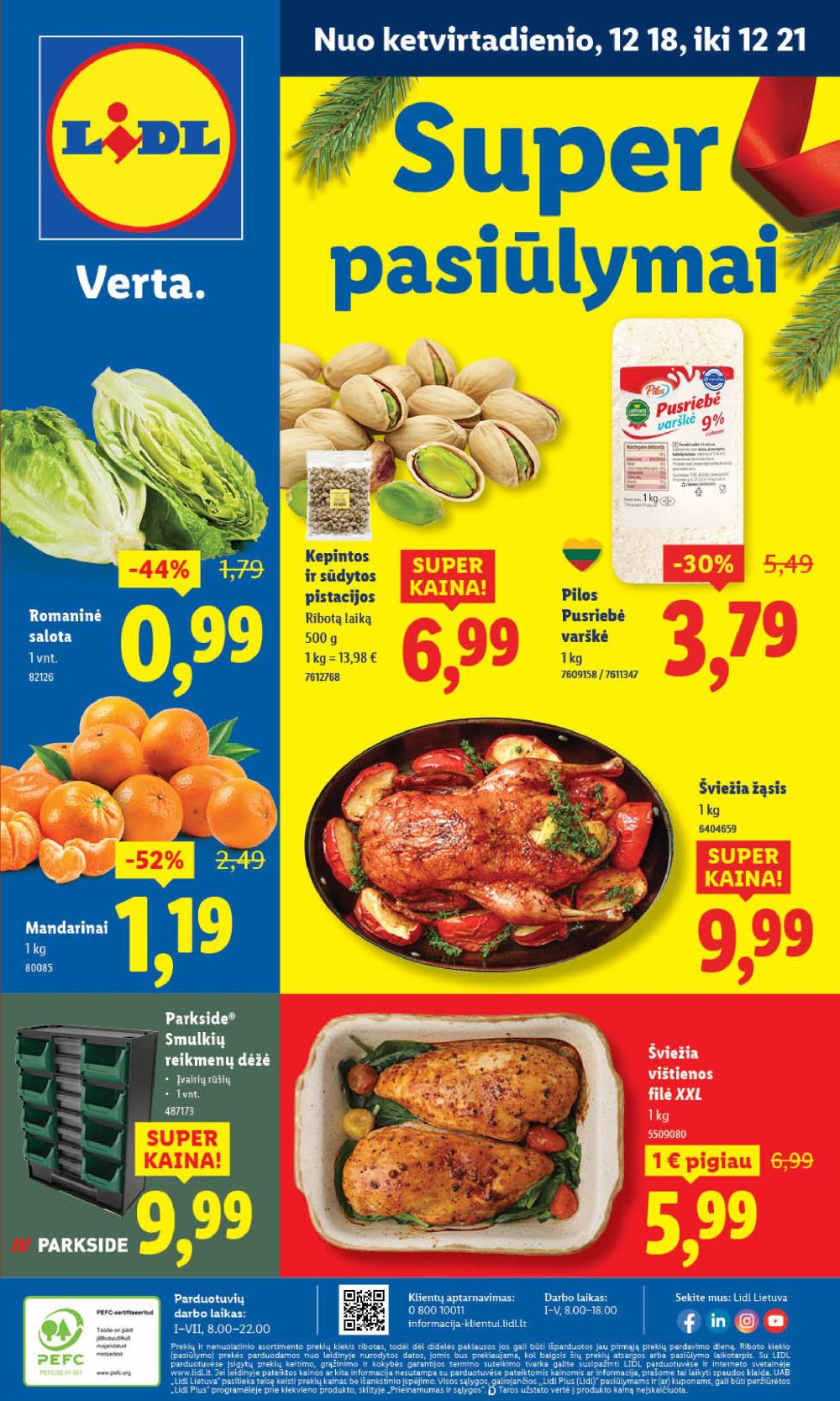 LIDL - Maisto prekių pasiūlymai (2025 12 18 - 2025 12 21)
