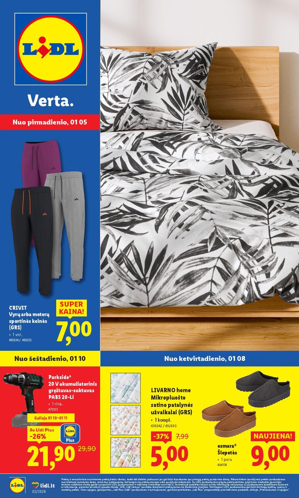 LIDL - Ne maisto prekių pasiūlymai (2026 01 05 - 2026 01 11)