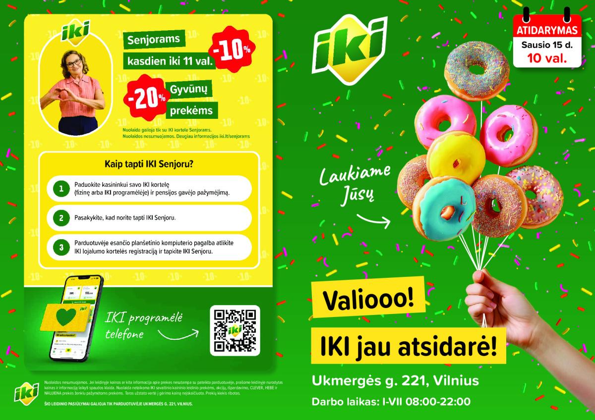 Specialūs pasiūlymai IKI Pikas parduotuvės klientams (2026-01-15 - 2026-01-18)