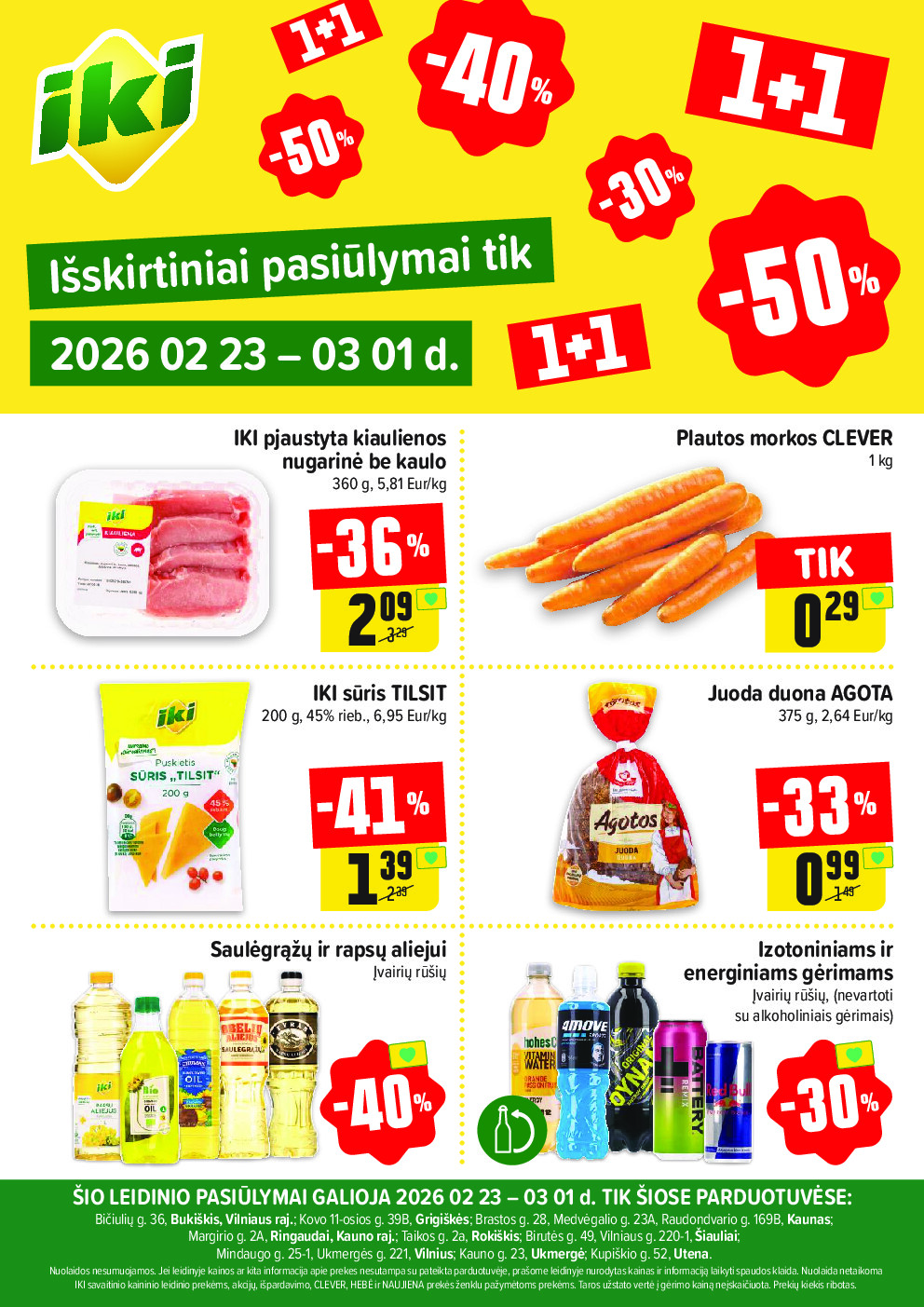 Specialūs pasiūlymai IKI parduotuvės klientams (2026-02-23 - 2026-03-01)