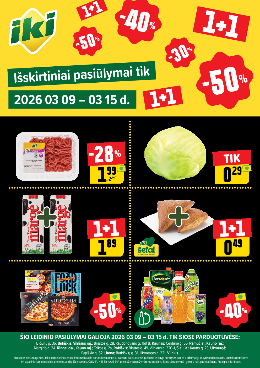 Specialūs pasiūlymai IKI parduotuvės klientams (2026-03-09 - 2026-03-15)