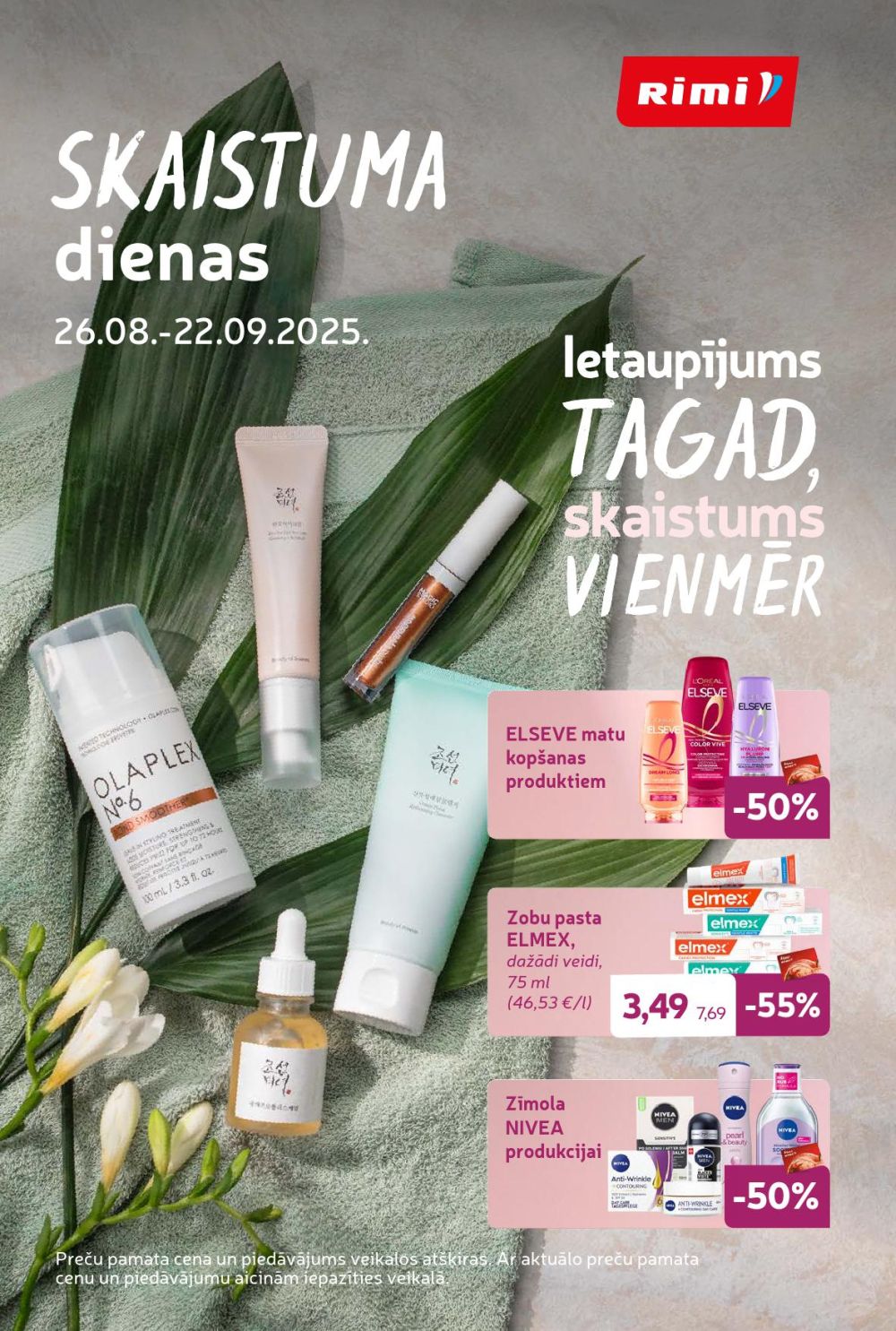 RIMI - Skaistuma dienas (26.08.2025 - 22.09.2025)