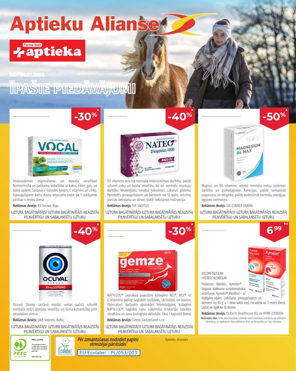 APTIEKU ALIANSE (02.01.2026 - 31.01.2026)