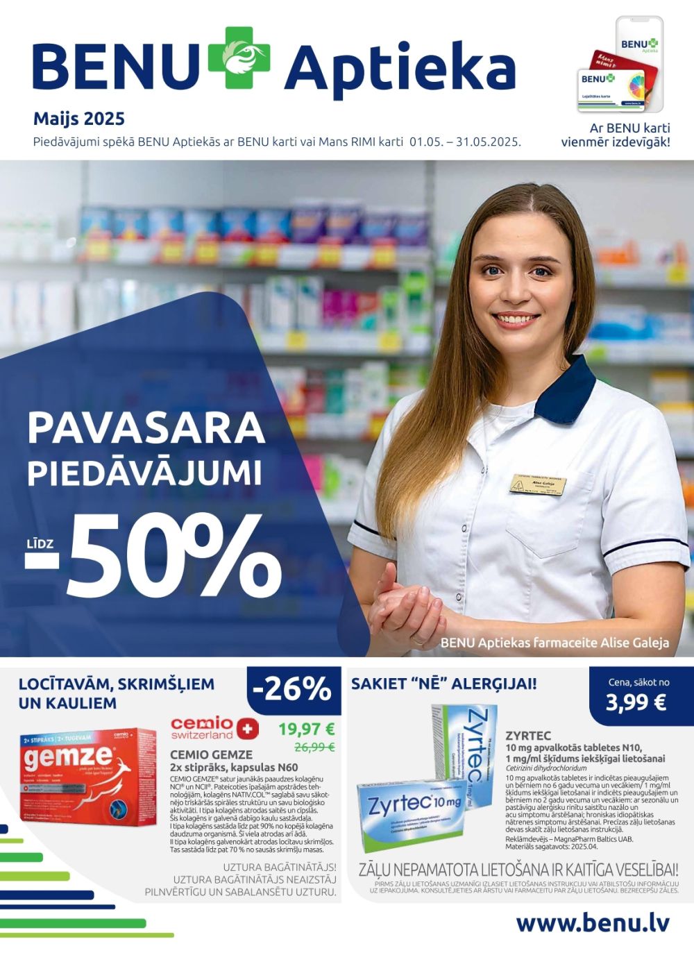 BENU APTIEKA (01.05.2025 - 31.05.2025)