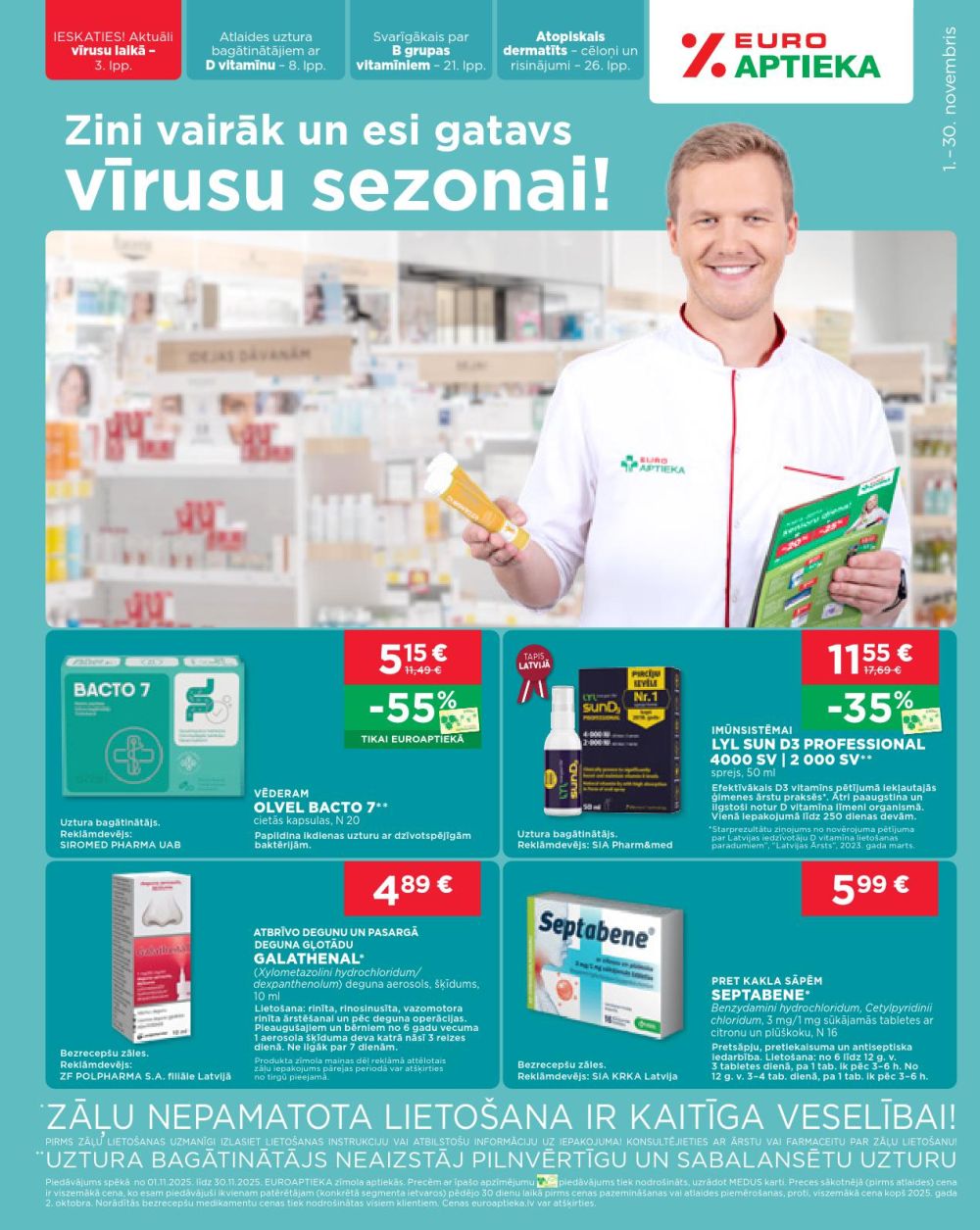 EUROAPTIEKA (01.11.2025 - 30.11.2025)