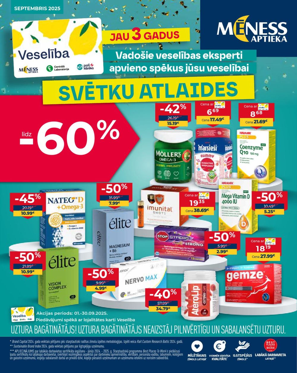 MĒNESS APTIEKA (01.09.2025 - 30.09.2025)
