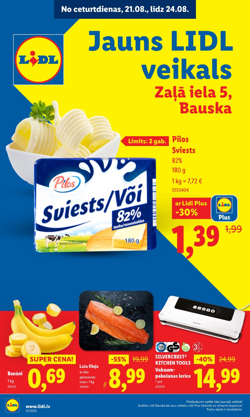 LIDL - Jauns veikals Bauskā! Zalā iela 5 (21.08.2025 - 24.08.2025)