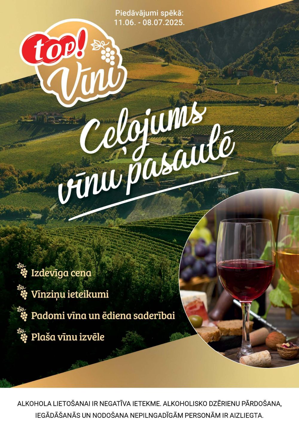 TOP! - Vīnu dienas (11.06.2025 - 08.07.2025)