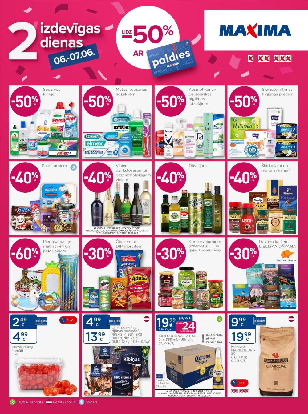 MAXIMA - 2 izdevīgas dienas (06.06.2024 - 07.06.2025)