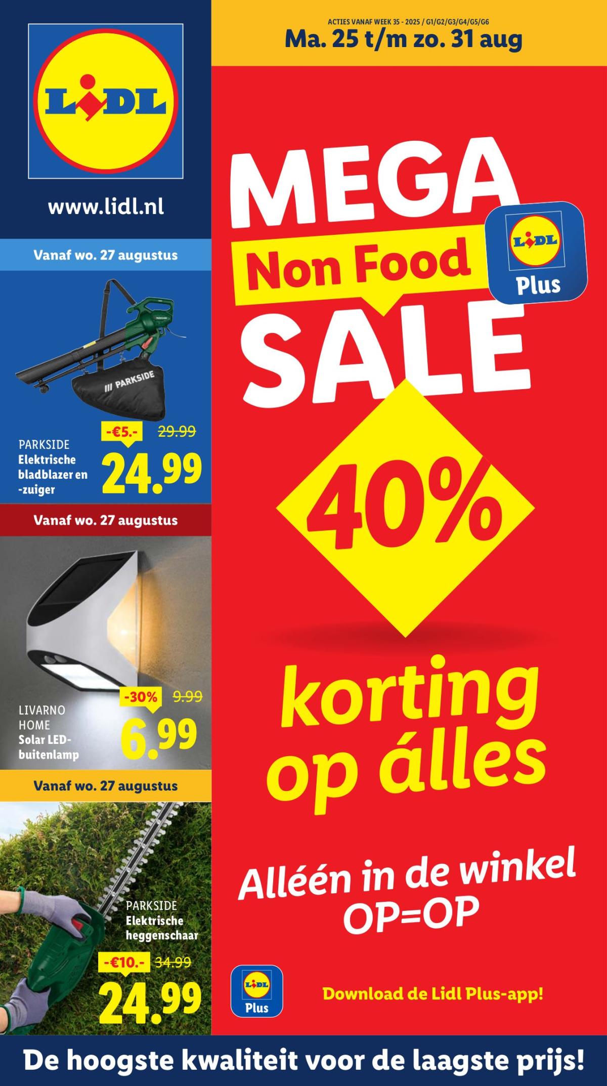 Lidl - Non Food folder geldig vanaf 25-08 t/m 31-08
