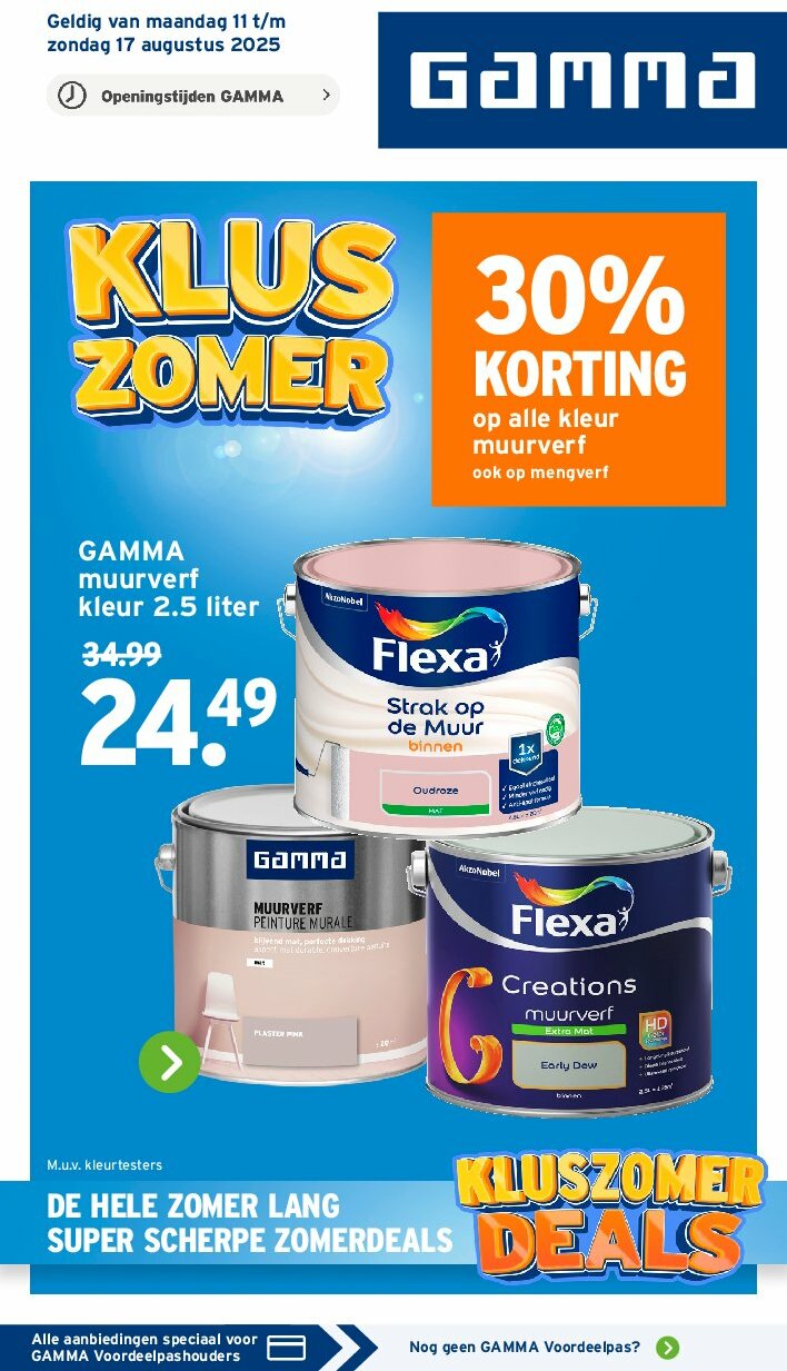 Gamma folder geldig vanaf 11-08 t/m 17-08