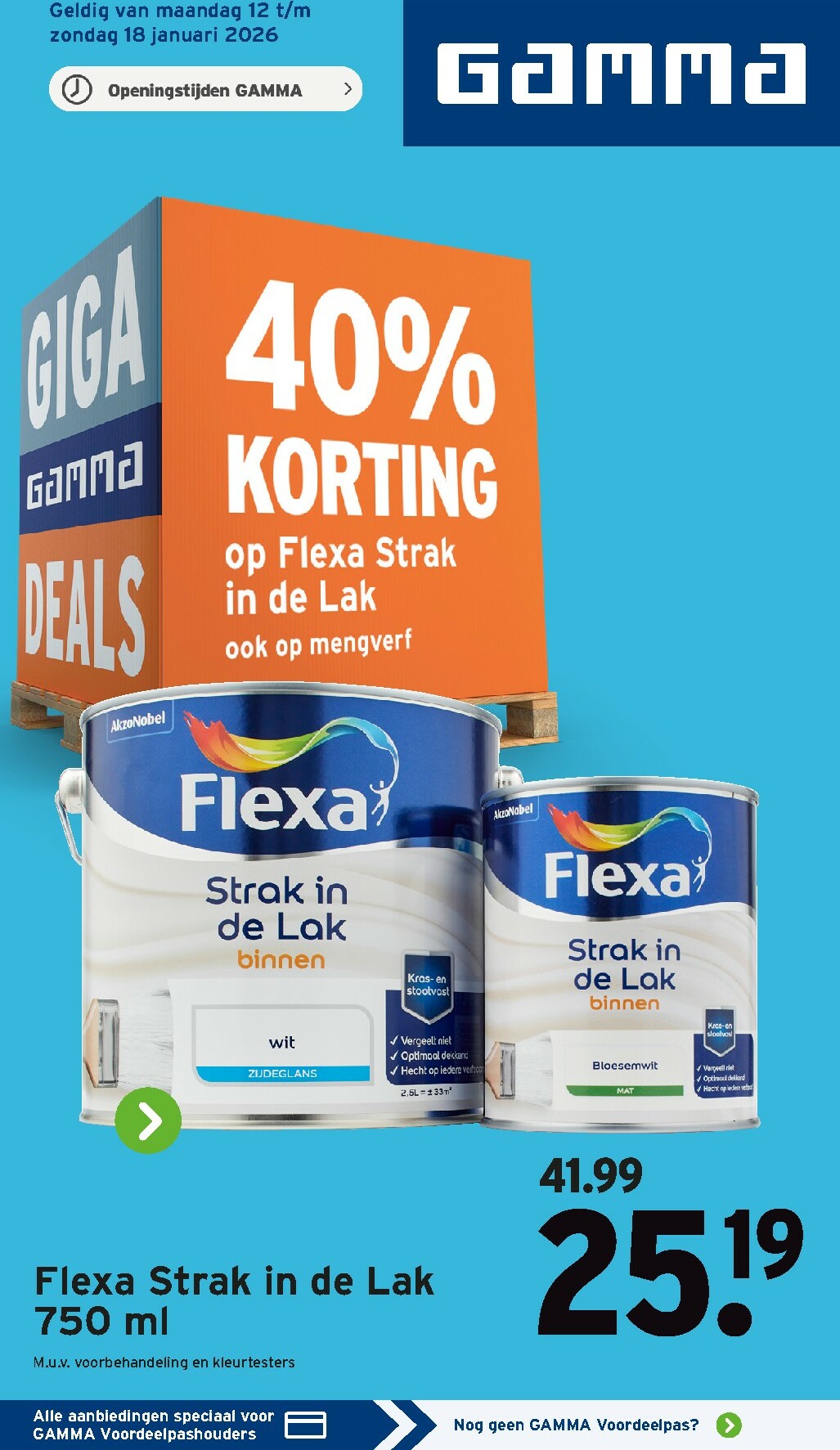 De Gamma folder geldig vanaf 12-01 t/m 18-01