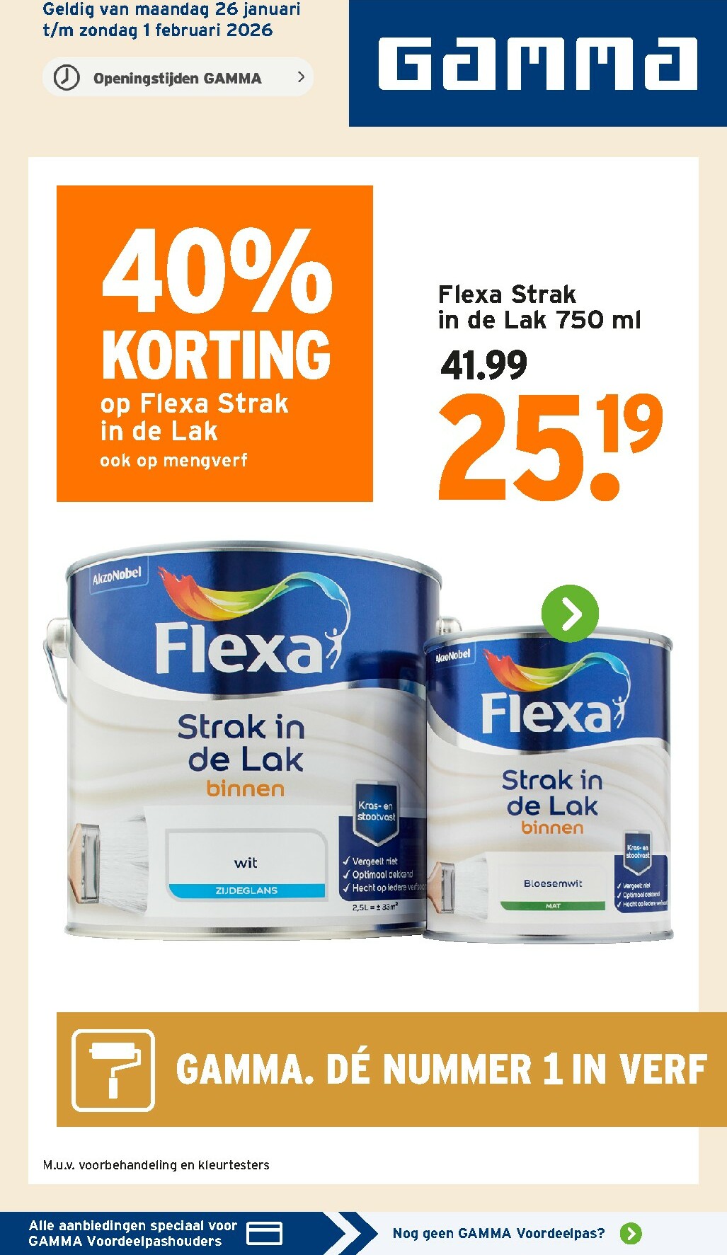 De Gamma folder geldig vanaf 26-01 t/m 01-02