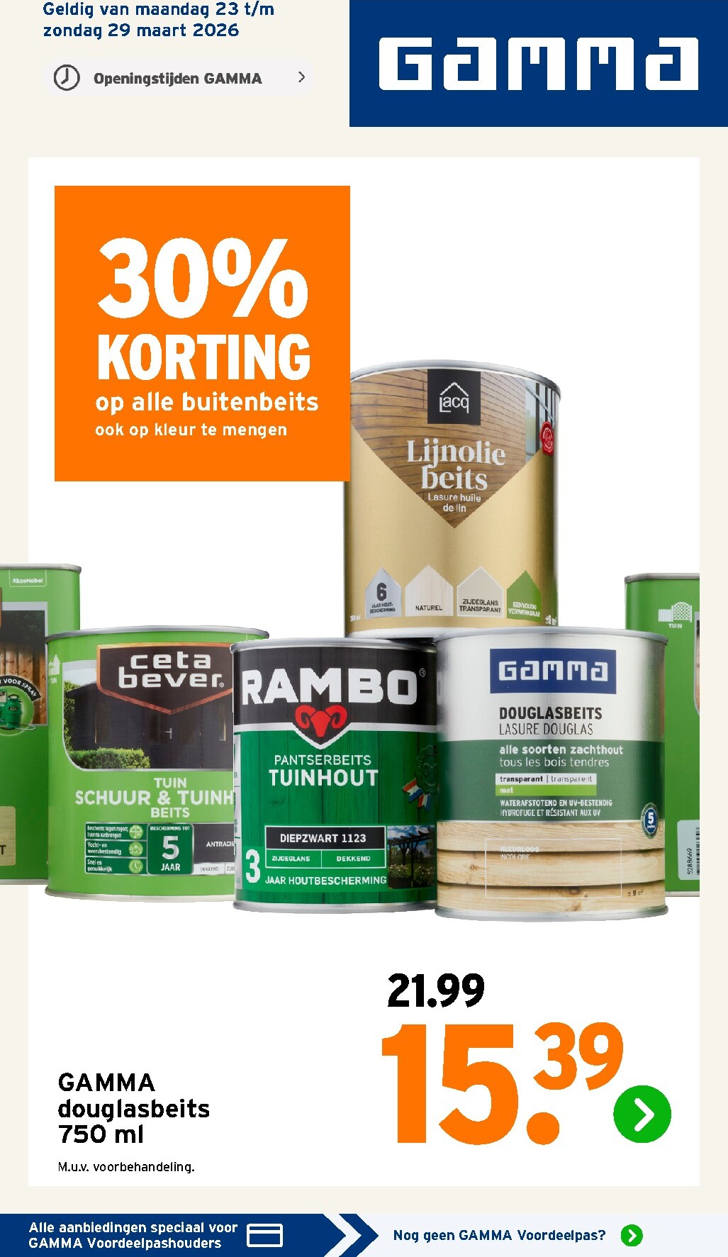 De Gamma folder geldig vanaf 23-03-2026 t/m 29-03-2026