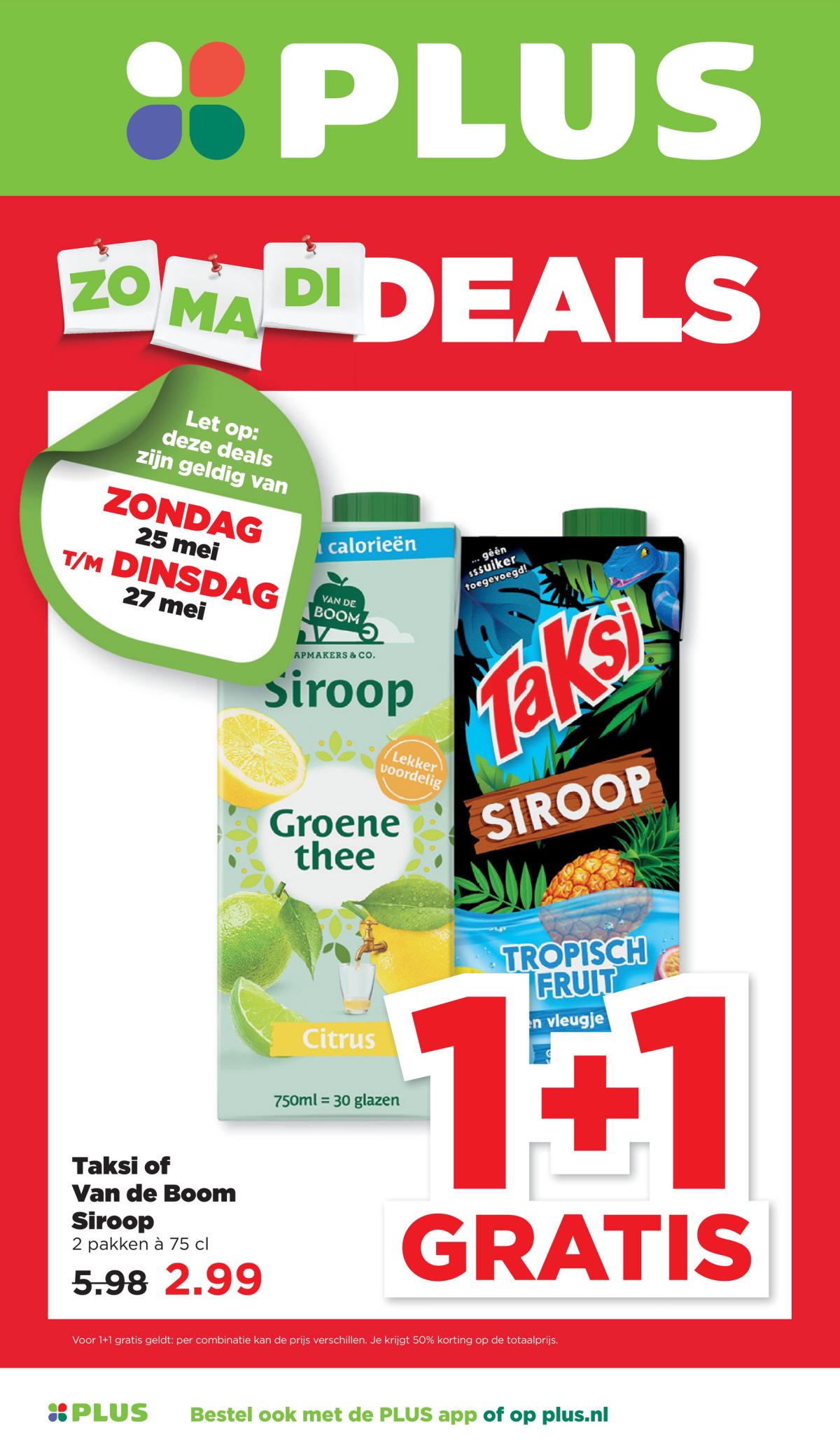PLUS - Zondag, Maandag, Dinsdag deals folder geldig vanaf 25-05 t/m 27-05