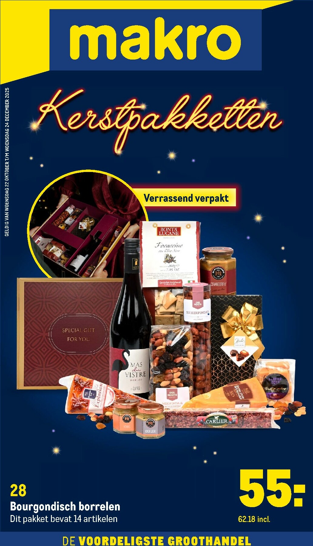 De Makro - Kerstpakketten folder geldig vanaf 22-10 t/m 24-12
