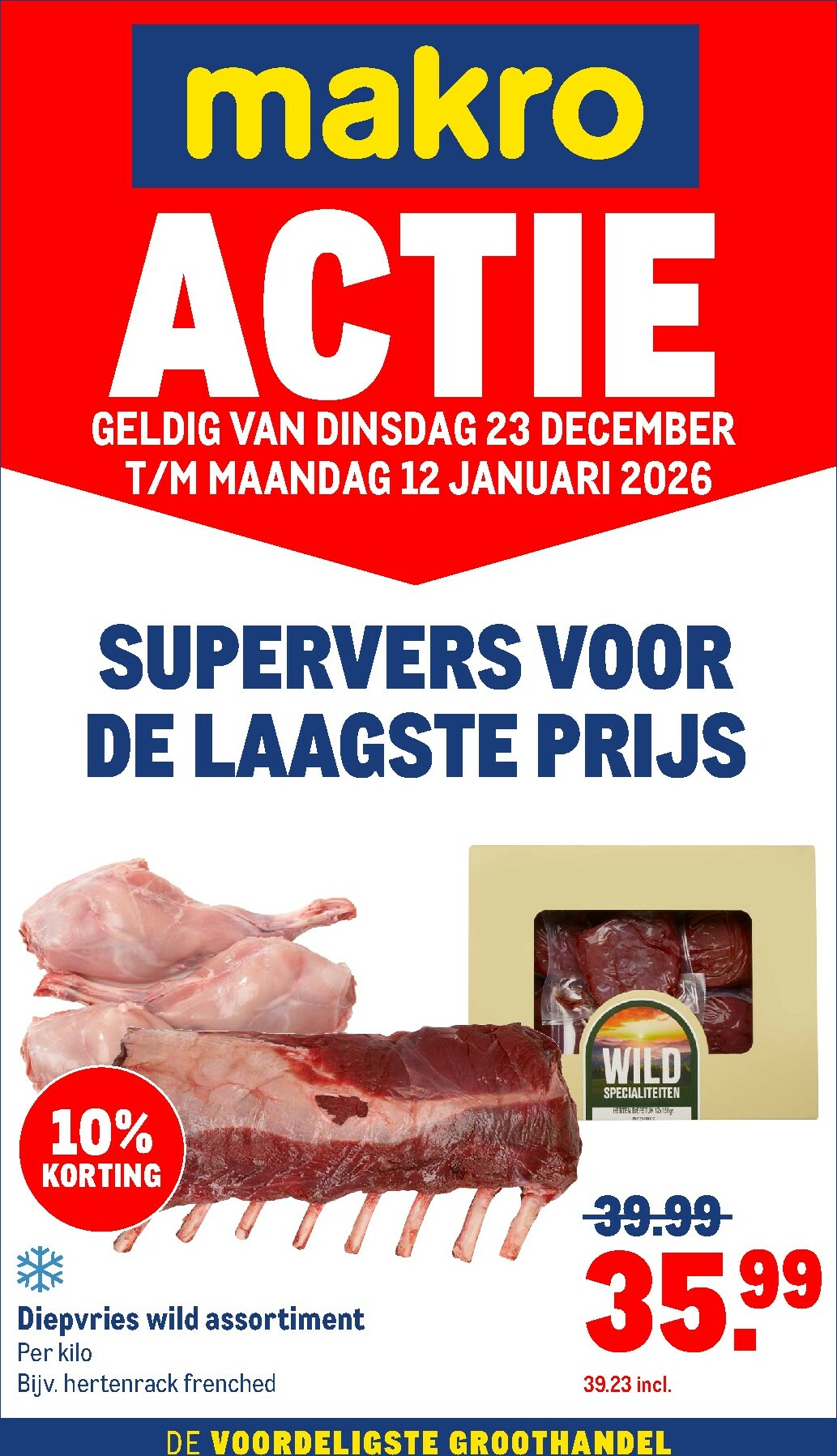 De Makro - Versdeals folder geldig vanaf 23-12 t/m 12-01