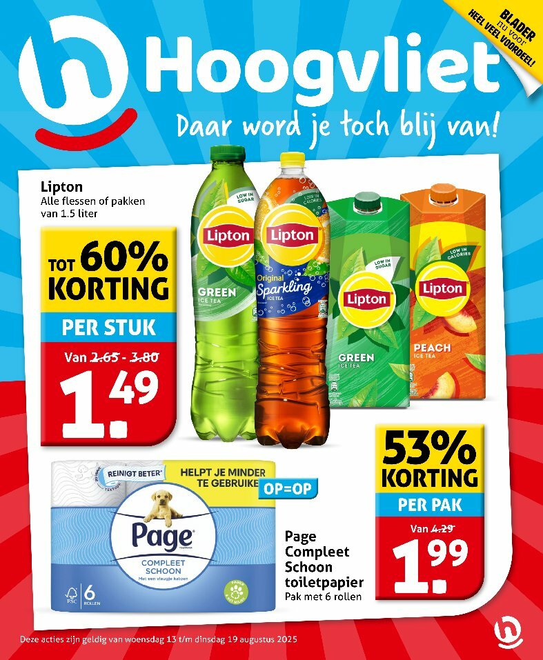 Hoogvliet - Aanbiedingen folder geldig vanaf 13-08 t/m 19-08
