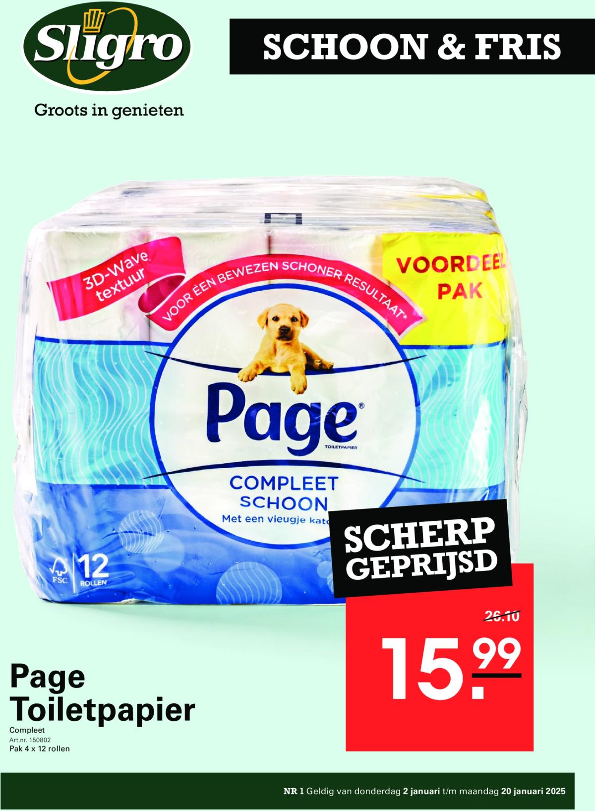 Sligro - Schoon & Fris folder geldig vanaf 02-01 t/m 20-01