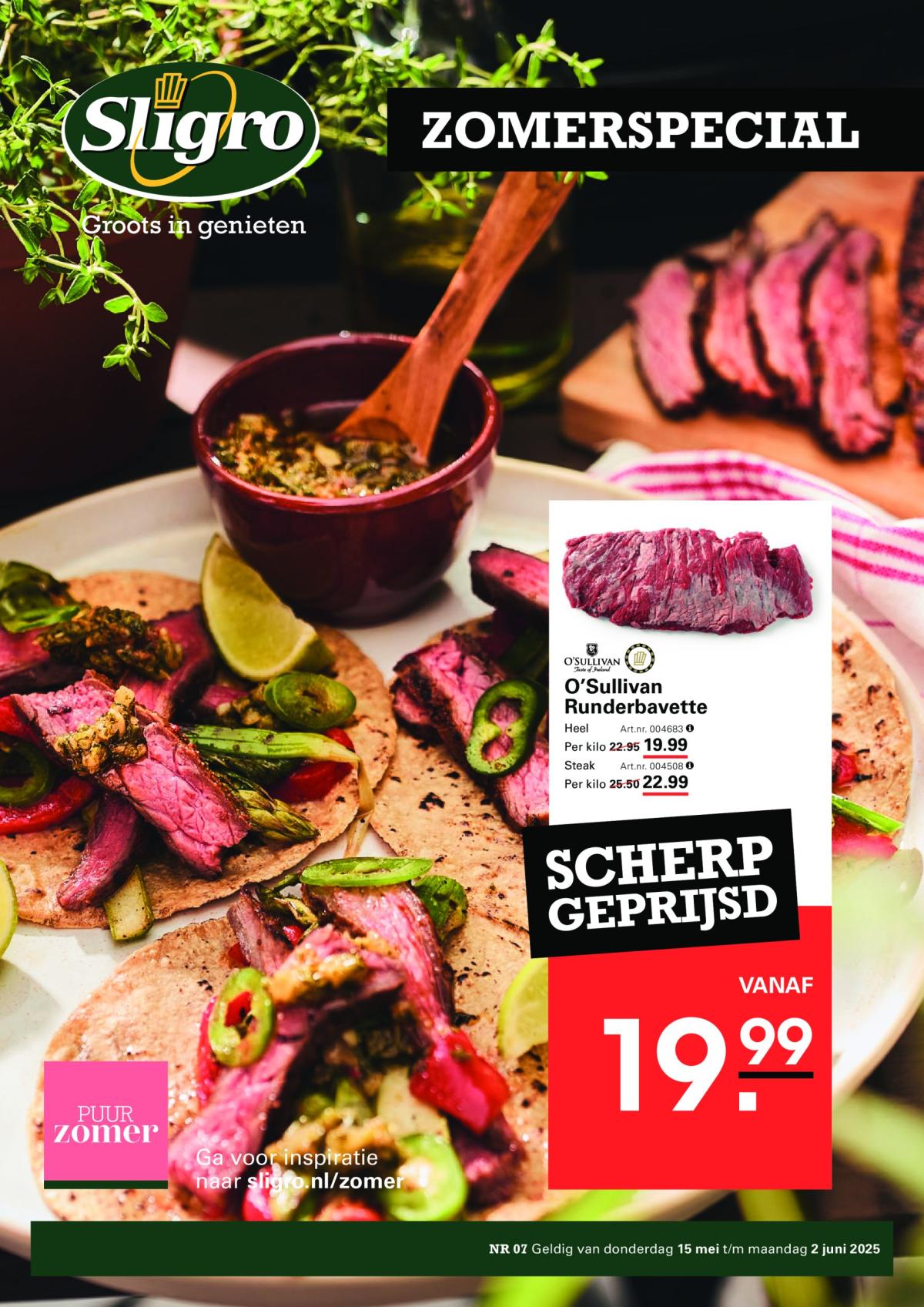 Sligro - Zomerspecial folder geldig vanaf 15-05 t/m 02-06