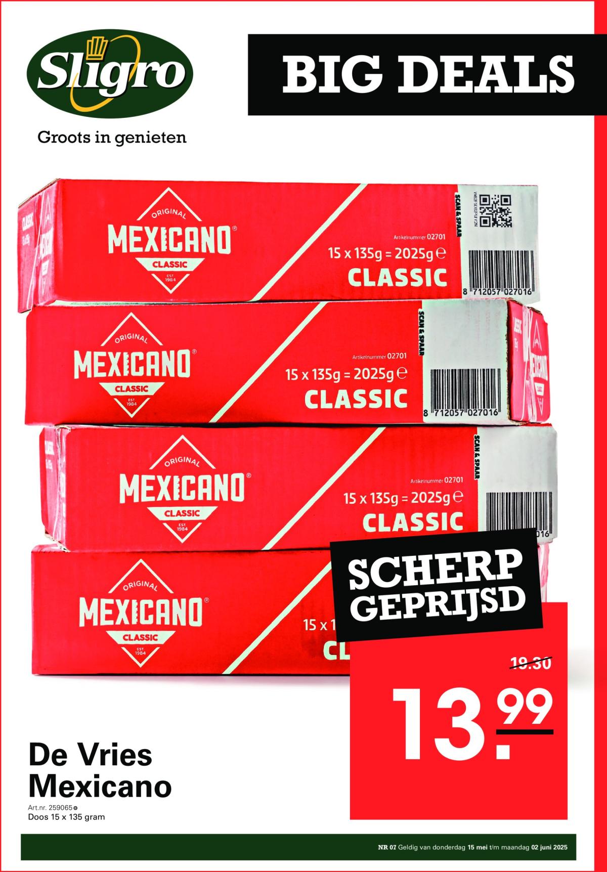 Sligro - Big Deals Cafetaria folder geldig vanaf 15-05 t/m 02-06