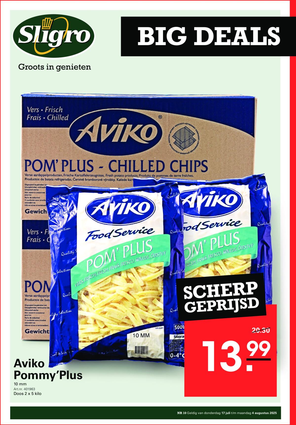 Sligro - Big Deals Cafetaria folder geldig vanaf 17-07 t/m 04-08