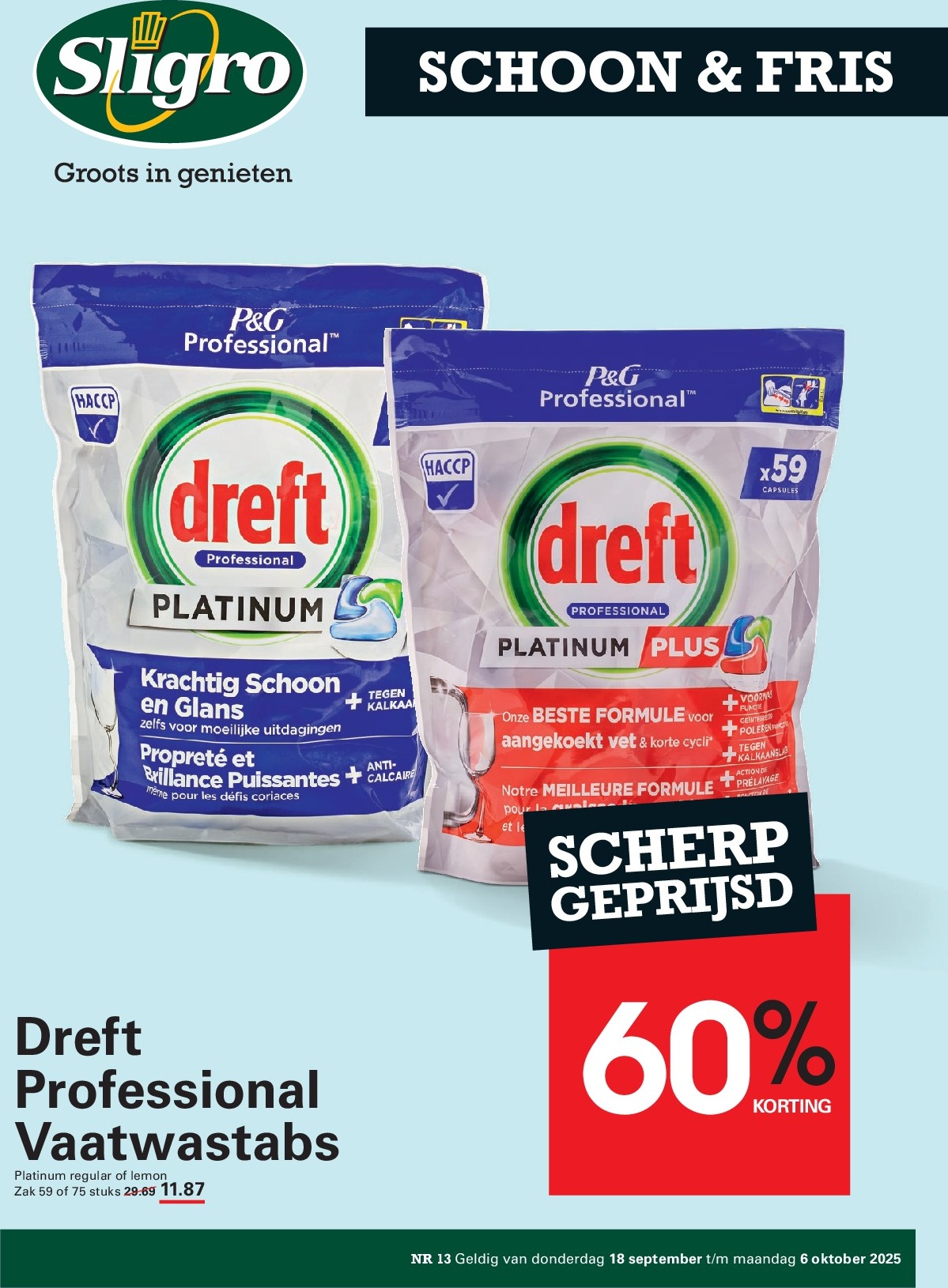 Sligro - Schoon & Fris folder geldig vanaf 18-09 t/m 06-10